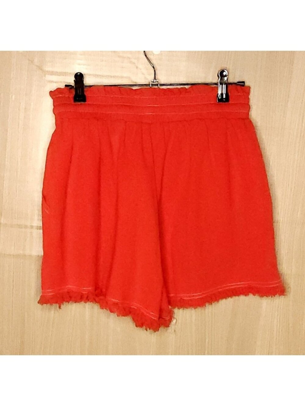 Idem Ditto Red Elastic Waist Shorts Small - Picture 2 of 7